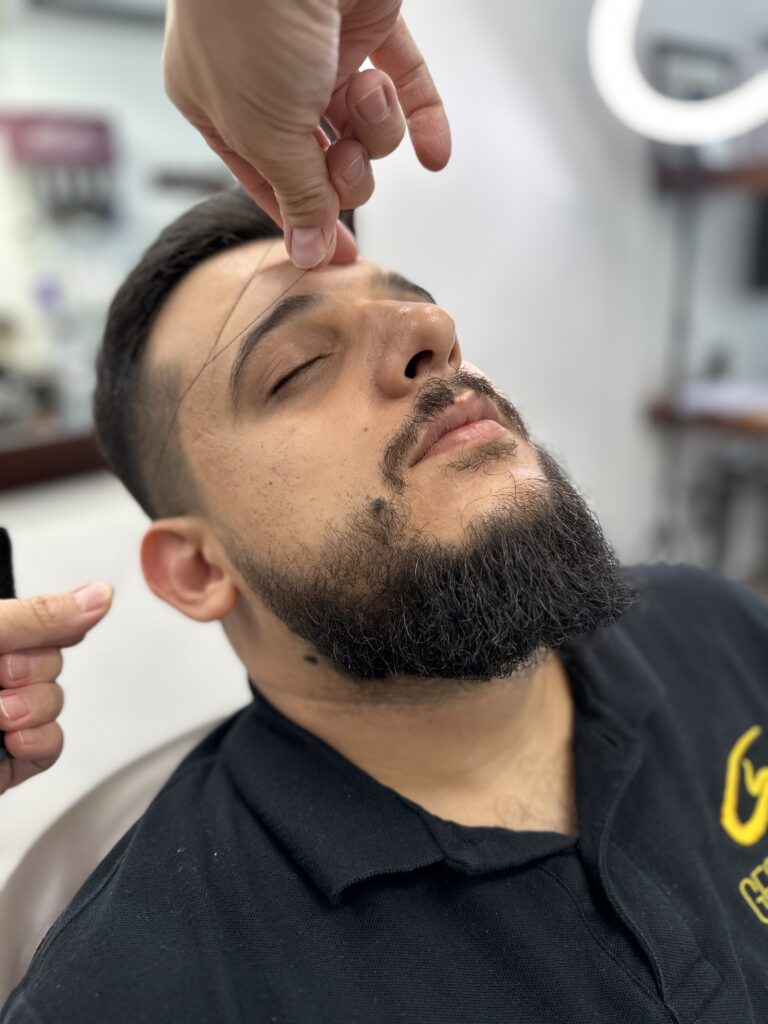 MEN’S HAIRCUT + EYEBROWS THREADED​